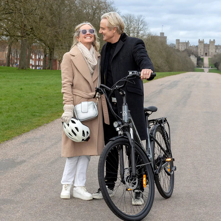 HYGEE AARHUS Urban Explorer Crossbar Electric Bike - Top Speed 15.5mph | 50mi Range | 250W Power - Graphite Grey