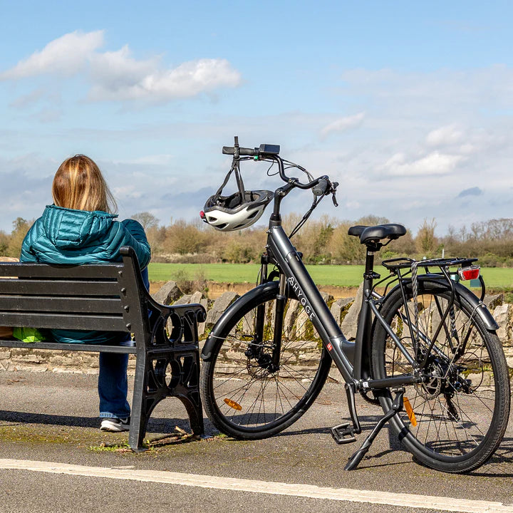 HYGEE AARHUS Urban Explorer Crossbar Electric Bike - Top Speed 15.5mph | 50mi Range | 250W Power - Graphite Grey