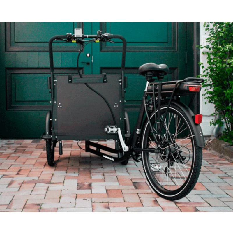 AMCargo Bikes Curve Dog Friendly Tadpole Electric Cargo Trike - Top Speed 15.5mph | 40mi Range | 250W Power - Black