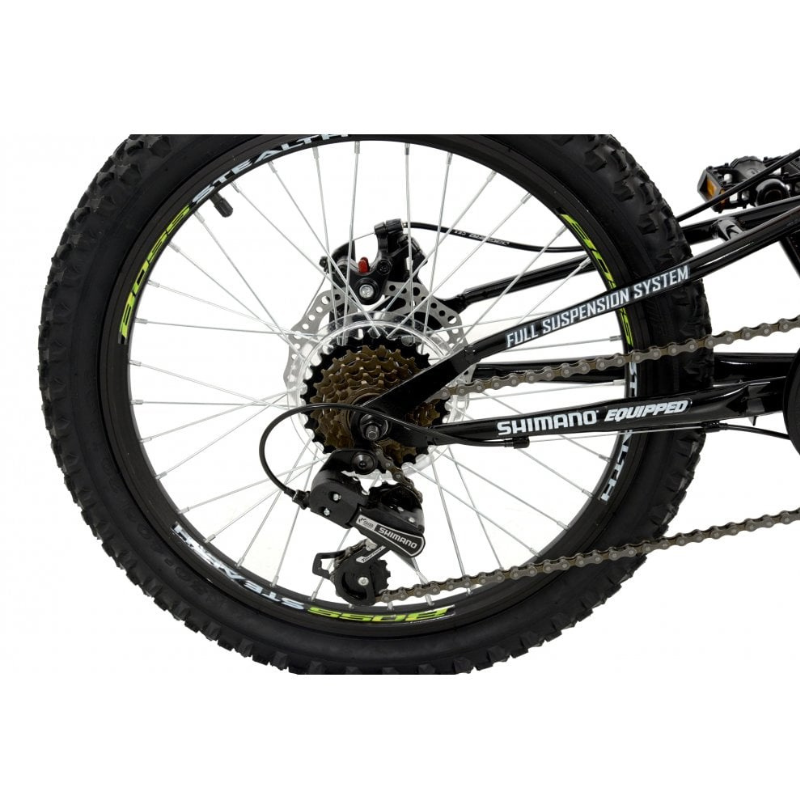Boss Stealth 20” Mountain Bike – Kids/Junior Full Suspension MTB with Disc Brakes | UK