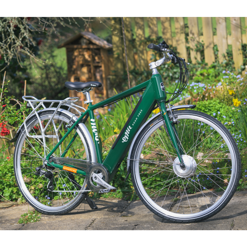 EMU Roam Crossbar Hybrid City Electric Bike - Top Seep 15.5mph | 70mi Range | 250W Power
