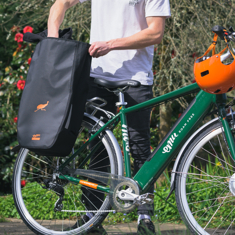 EMU Roam Crossbar Hybrid City Electric Bike - Top Seep 15.5mph | 70mi Range | 250W Power