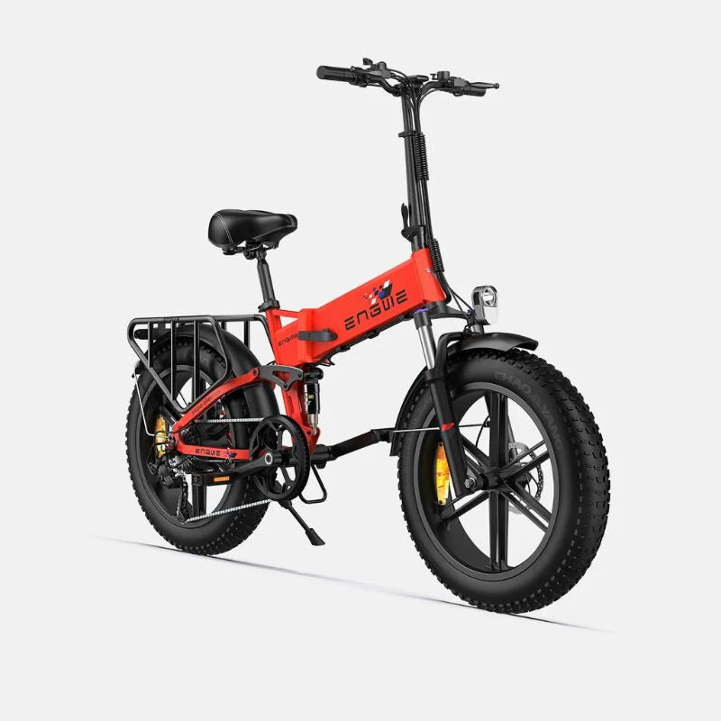 ENGWE ENGINE X Foldable Electric Bike Full Suspension - Top Speed 15.5mph | 62mi Range | 55Nm Torque | 250W Power