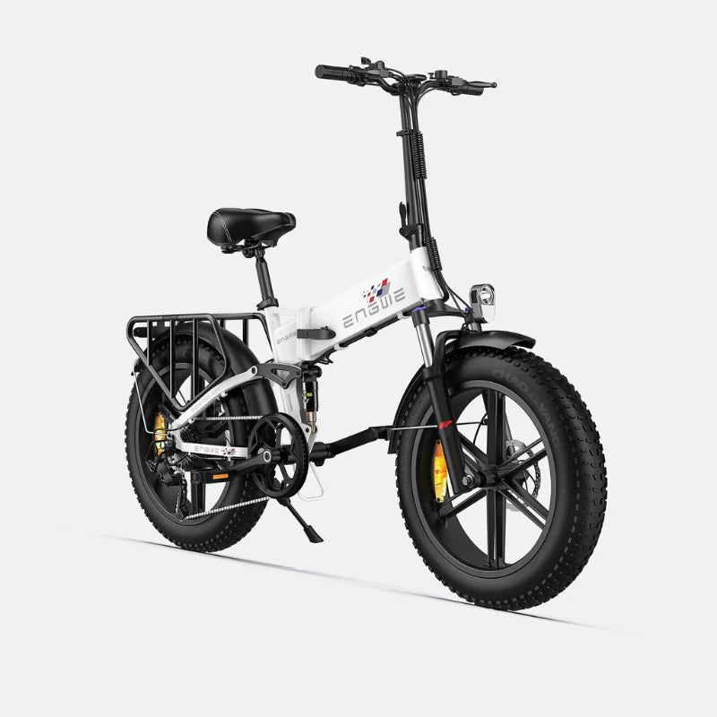 ENGWE ENGINE X Foldable Electric Bike Full Suspension - Top Speed 15.5mph | 62mi Range | 55Nm Torque | 250W Power