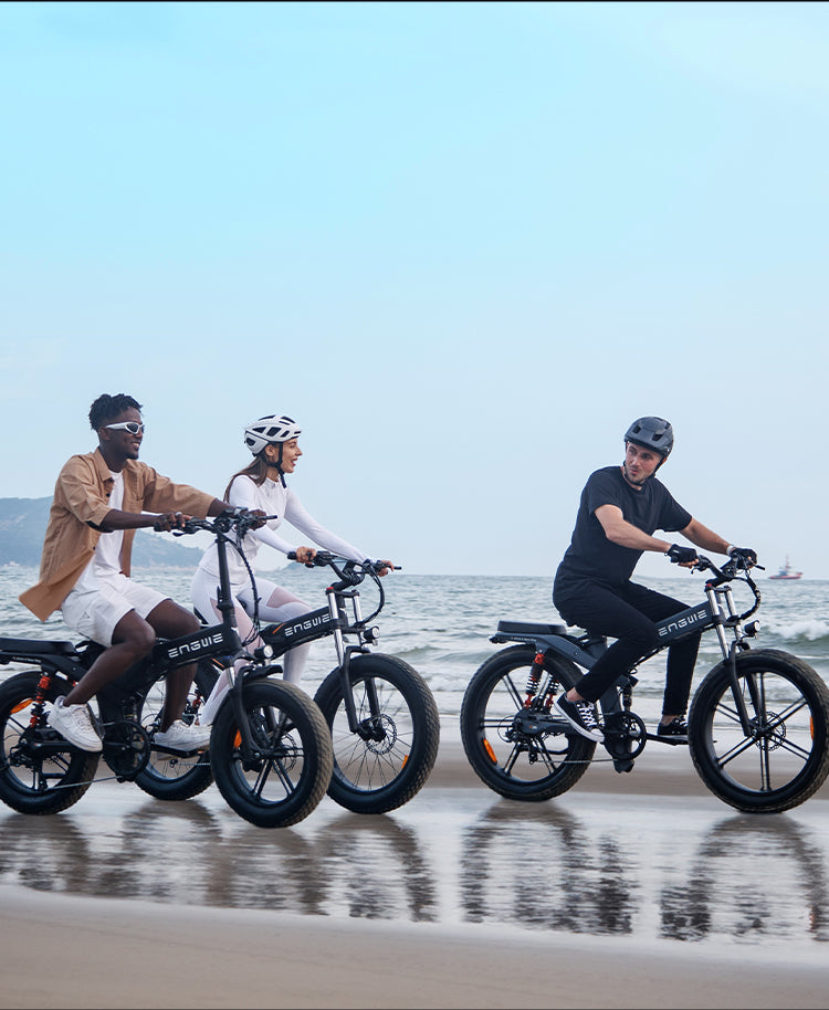 ENGWE ENGINE X Foldable Electric Bike Full Suspension - Top Speed 15.5mph | 62mi Range | 55Nm Torque | 250W Power