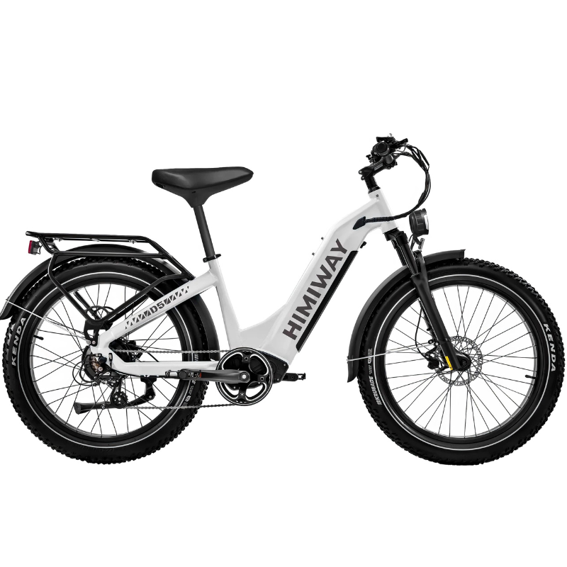 HIMIWAY D5 ZEBRA Premium All-Terrain Fat Tyre E-Bike - 750W Power - 28mph Speed - 80mi Range - 20Ah Battery