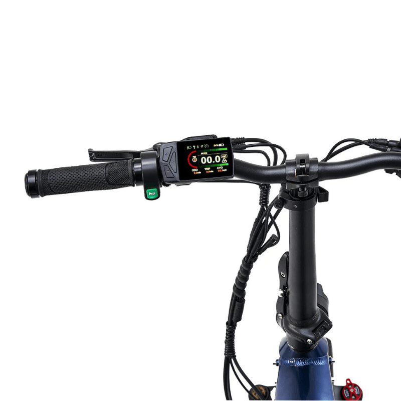 Hygge Sorø 250W Folding Fat Tyre Electric Bike – Full Suspension – Blue