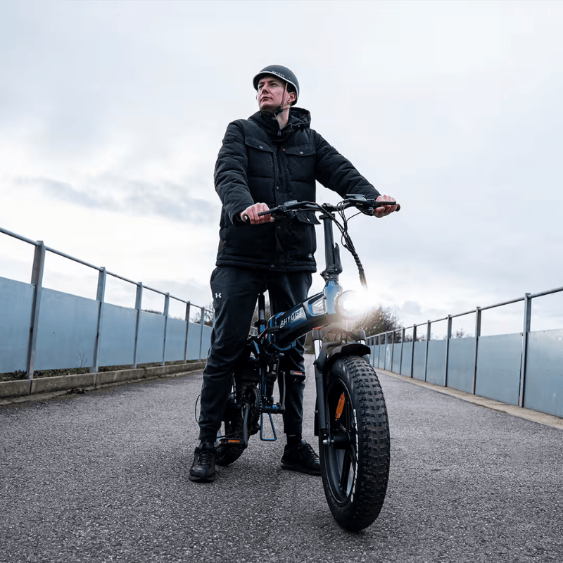 HYGGE SORO Foldable Fat Tyre Electric Bike - Top Speed 15.5mph | 43mi Range | 48V 14Ah Battery | 250W Power - Hub Motor
