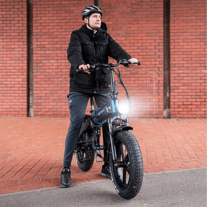 HYGGE SORO Foldable Fat Tyre Electric Bike - Top Speed 15.5mph | 43mi Range | 48V 14Ah Battery | 250W Power - Hub Motor