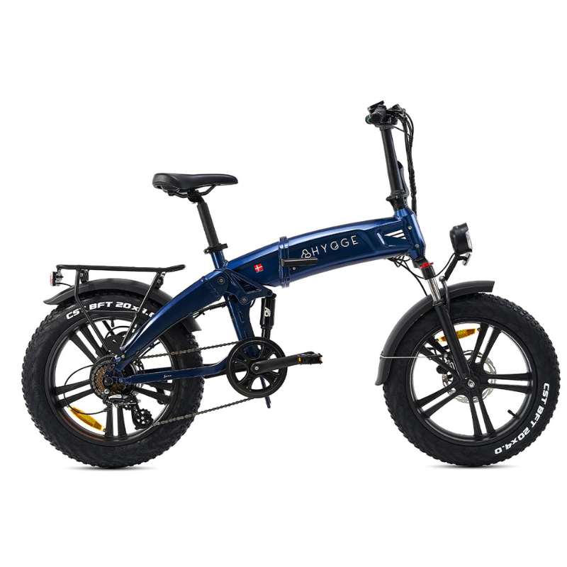 HYGGE SORO Foldable Fat Tyre Electric Bike - Top Speed 15.5mph | 43mi Range | 48V 14Ah Battery | 250W Power - Hub Motor