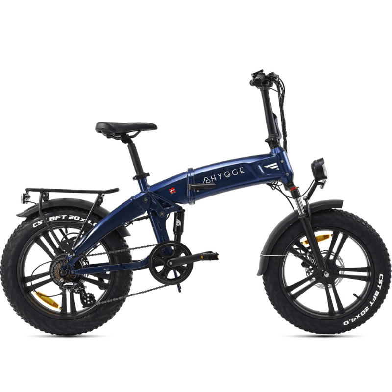 HYGGE SORO Foldable Fat Tyre Electric Bike - Top Speed 15.5mph | 43mi Range | 48V 14Ah Battery | 250W Power - Hub Motor