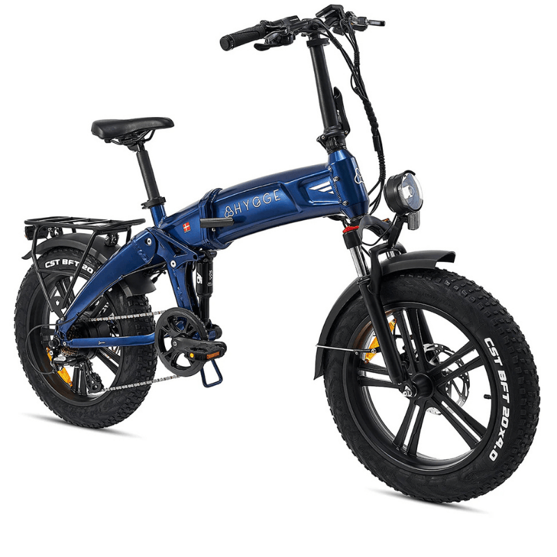 HYGGE SORO Foldable Fat Tyre Electric Bike - Top Speed 15.5mph | 43mi Range | 48V 14Ah Battery | 250W Power - Hub Motor