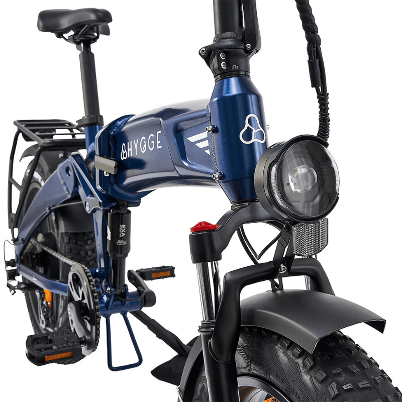 HYGGE SORO Foldable Fat Tyre Electric Bike - Top Speed 15.5mph | 43mi Range | 48V 14Ah Battery | 250W Power - Hub Motor