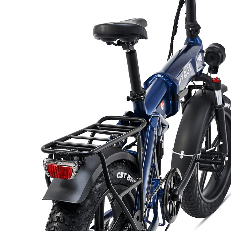 HYGGE SORO Foldable Fat Tyre Electric Bike - Top Speed 15.5mph | 43mi Range | 48V 14Ah Battery | 250W Power - Hub Motor