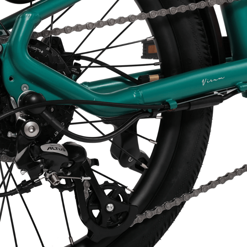 HYGGE VIRUM 2025 Lightweight Foldable Electric Bike - 36V Battery | Top Speed 15.5mph | 37mi Range | 250W Power | British Racing Green