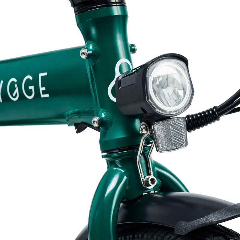 HYGGE VIRUM 2025 Lightweight Foldable Electric Bike - 36V Battery | Top Speed 15.5mph | 37mi Range | 250W Power | British Racing Green