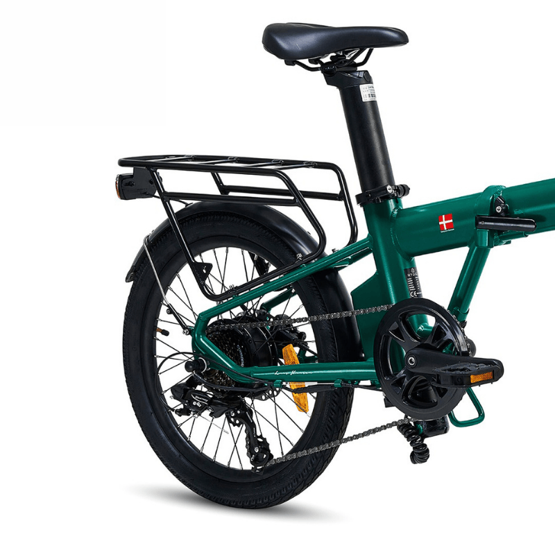 HYGGE VIRUM 2025 Lightweight Foldable Electric Bike - 36V Battery | Top Speed 15.5mph | 37mi Range | 250W Power | British Racing Green