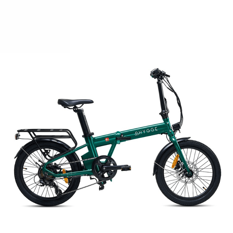 HYGEE VIRUM 2025 Lightweight Foldable Electric Bike - 36V Battery | Top Speed 15.5mph | 37mi Range | 250W Power | British Racing Green