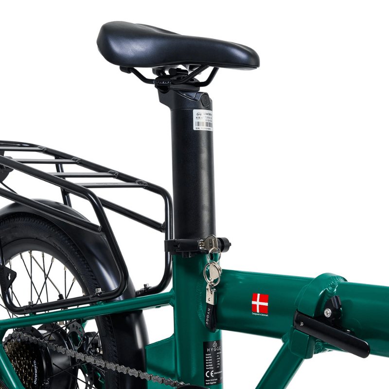 HYGGE VIRUM 2025 Lightweight Foldable Electric Bike - 36V Battery | Top Speed 15.5mph | 37mi Range | 250W Power | British Racing Green