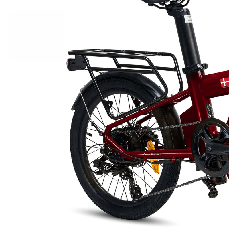 HYGGE VIRUM 2025 Lightweight Foldable Electric Bike - 36V Battery | Top Speed 15.5mph | 37mi Range | 250W Power - British Sangria Red