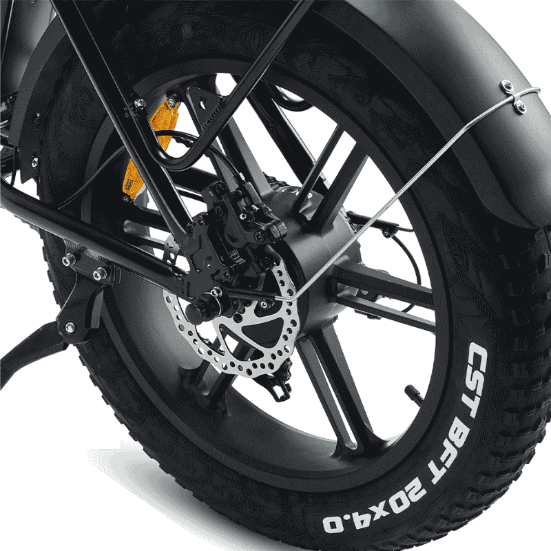 HYGGE Vester Foldable Fat Tyre All Terrain Electric Bike - Top Speed 15.5mph | 46mi Range | 48V Battery | Hub Motor | 250W Power - Onyx Black