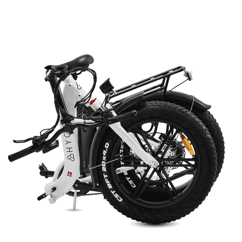 HYGGE Vester Step All Terrain Foldable Fat Tyres Electric Bike - Top Speed 15.5mph | 50mi Range | 48V Battery | 250W Power - Heron White