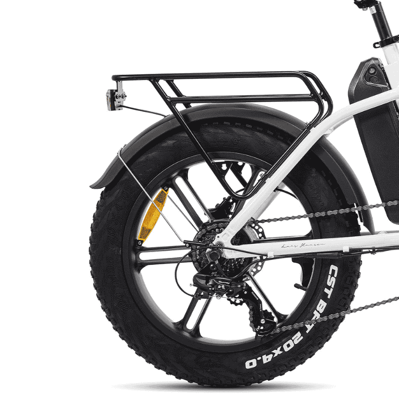HYGGE Vester Step All Terrain Foldable Fat Tyres Electric Bike - Top Speed 15.5mph | 50mi Range | 48V Battery | 250W Power - Heron White