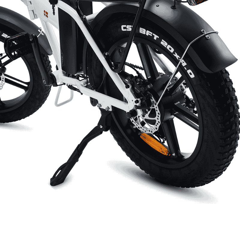 HYGGE Vester Foldable All Terrain Fat Tyre Electric Bike - Top Speed 15.5mph | 50mi Range | 48V Battery | 250W Hub Motor - Heron White