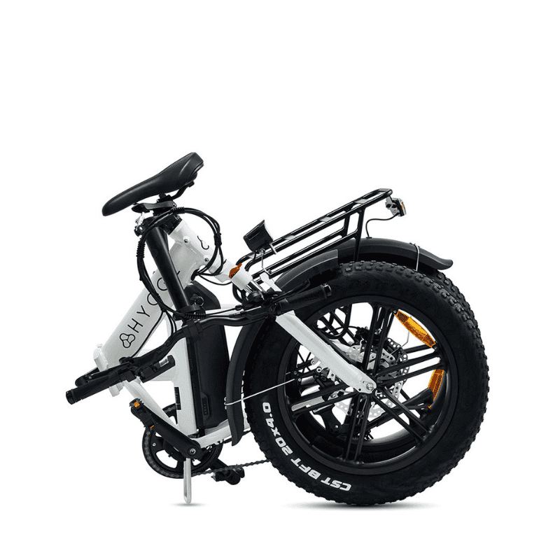 HYGGE Vester Foldable All Terrain Fat Tyre Electric Bike - Top Speed 15.5mph | 50mi Range | 48V Battery | 250W Hub Motor - Heron White