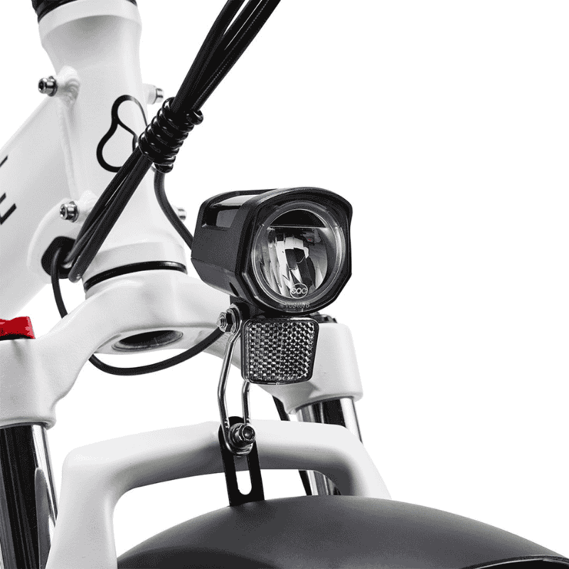 HYGGE Vester Foldable All Terrain Fat Tyre Electric Bike - Top Speed 15.5mph | 50mi Range | 48V Battery | 250W Hub Motor - Heron White