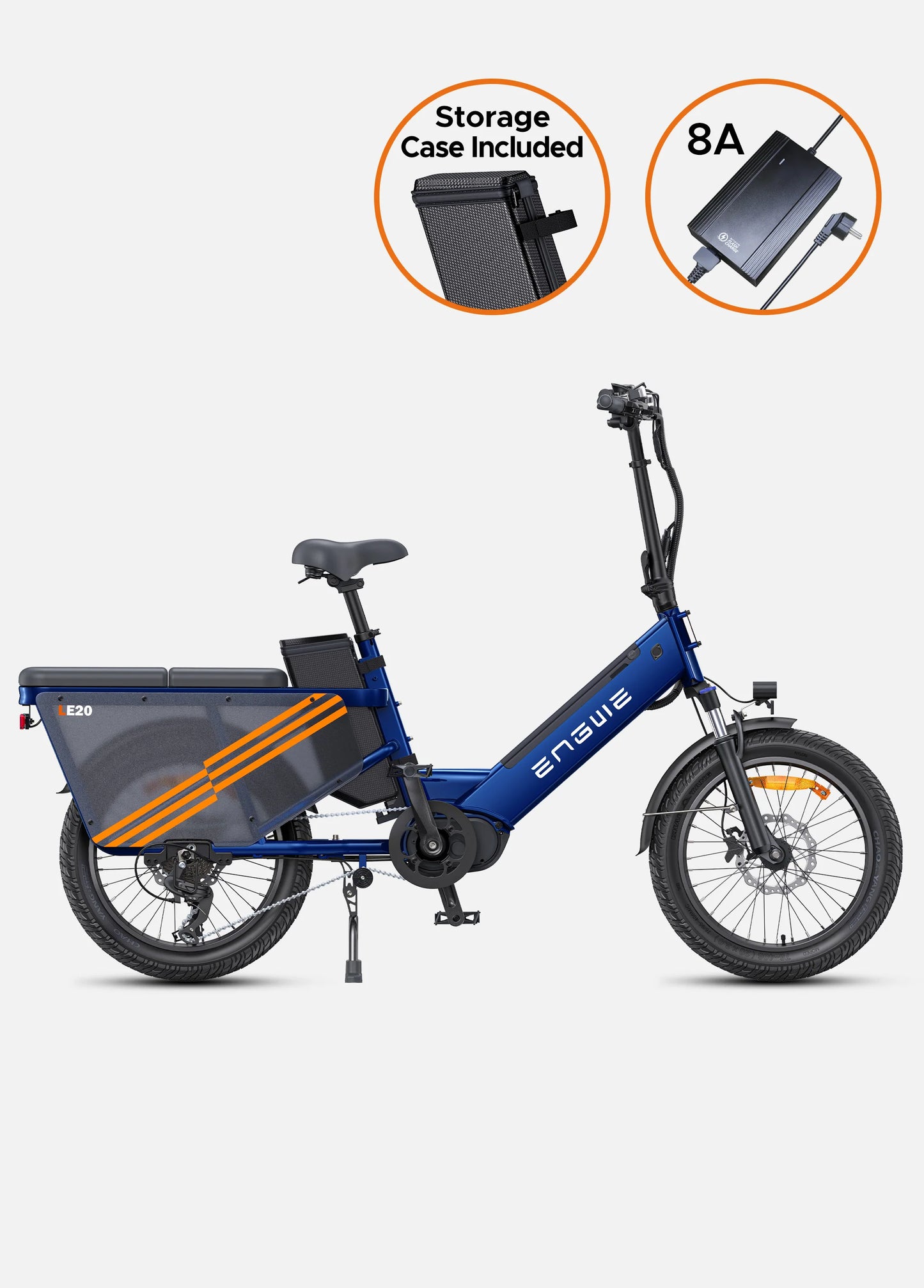 ENGWE LE20 Mid-drive Step-Thru Cargo Electric Bike - Torque Sensor | Top Speed 15.5mph | 111-217m Range | 250W Power (copy)