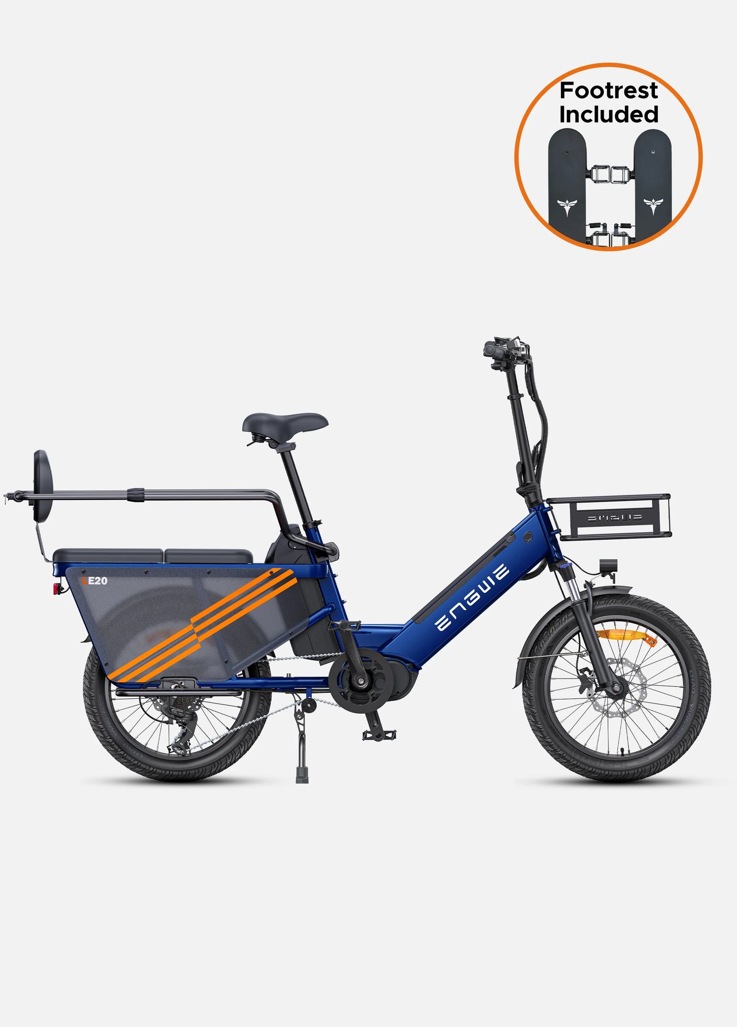 ENGWE LE20 Mid-drive Step-Thru Cargo Electric Bike - Torque Sensor | Top Speed 15.5mph | 111-217m Range | 250W Power (copy)
