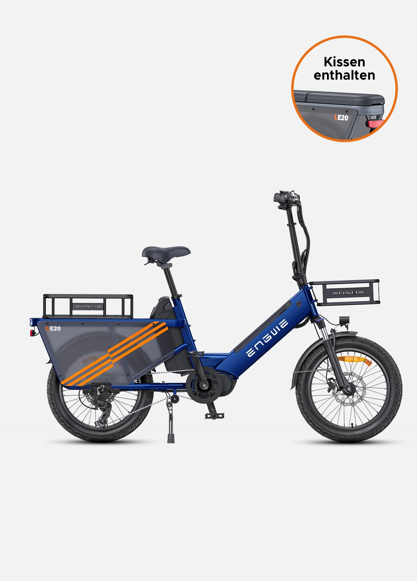 ENGWE LE20 Mid-drive Step-Thru Cargo Electric Bike - Torque Sensor | Top Speed 15.5mph | 111-217m Range | 250W Power (copy)