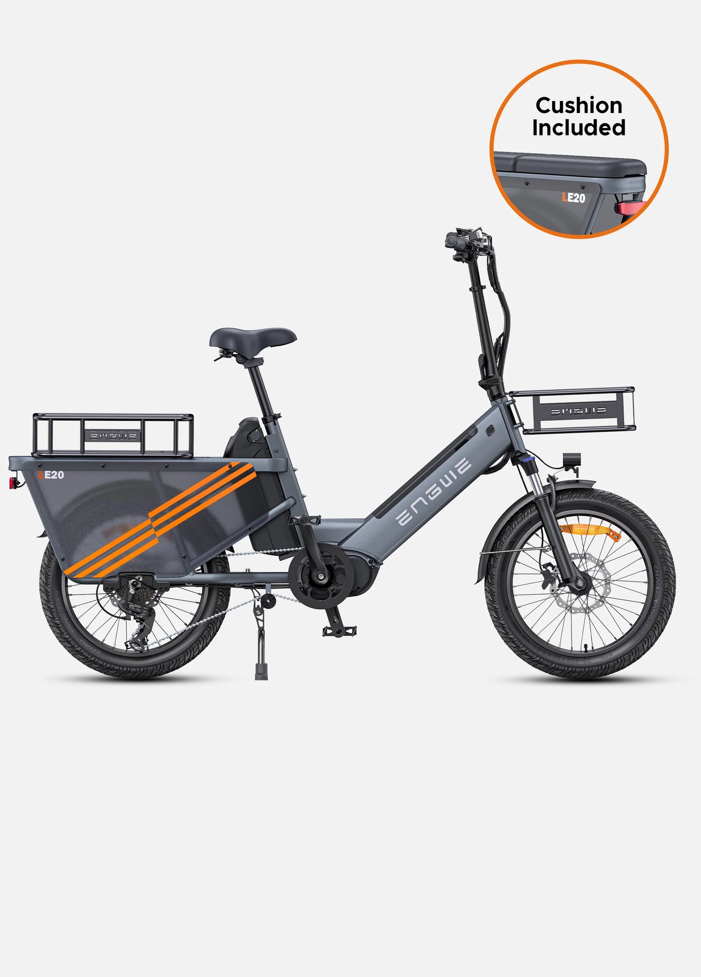 ENGWE LE20 Mid-drive Step-Thru Cargo Electric Bike - Torque Sensor | Top Speed 15.5mph | 111-217m Range | 250W Power (copy)