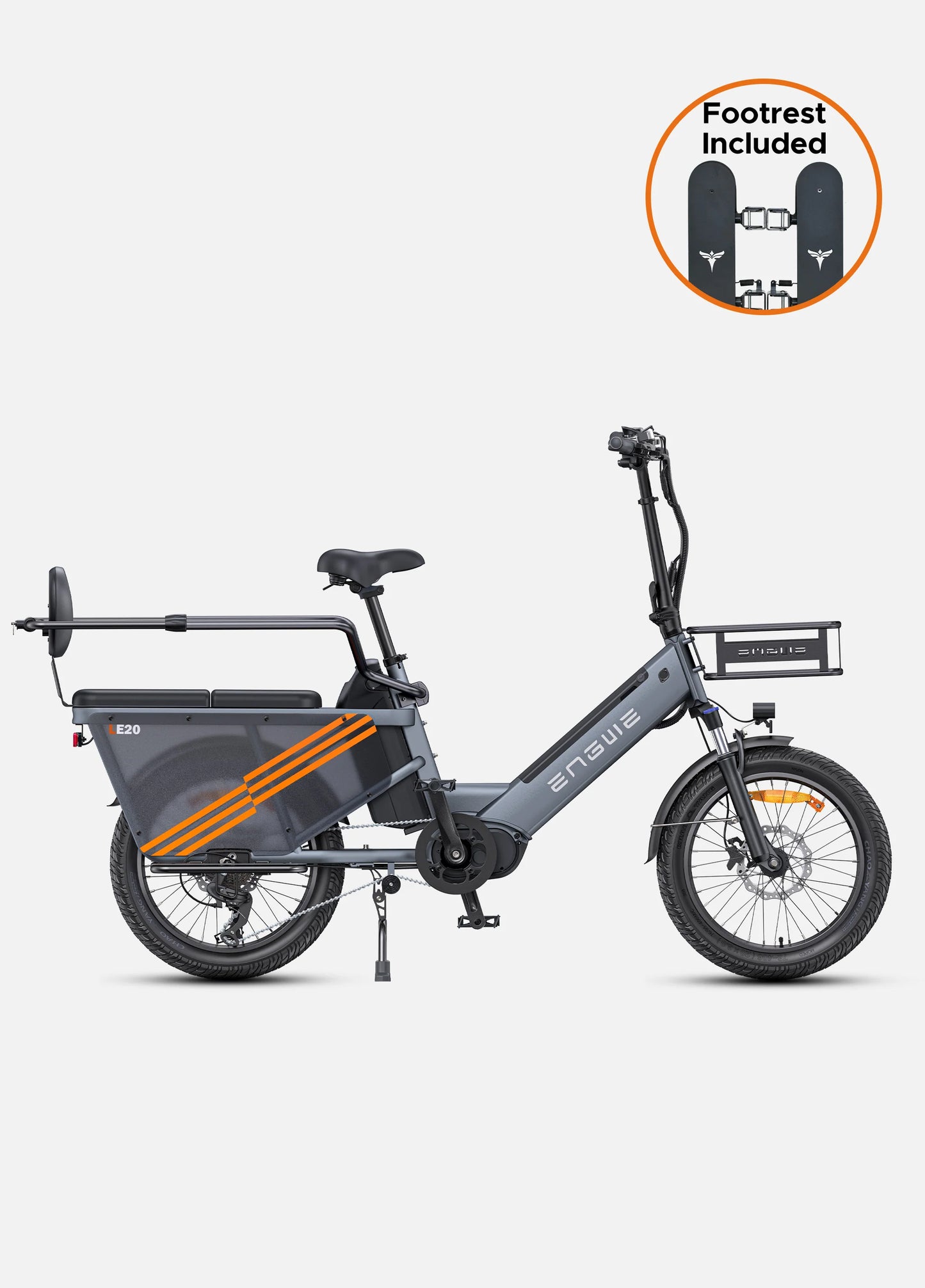 ENGWE LE20 Mid-drive Step-Thru Cargo Electric Bike - Torque Sensor | Top Speed 15.5mph | 111-217m Range | 250W Power (copy)