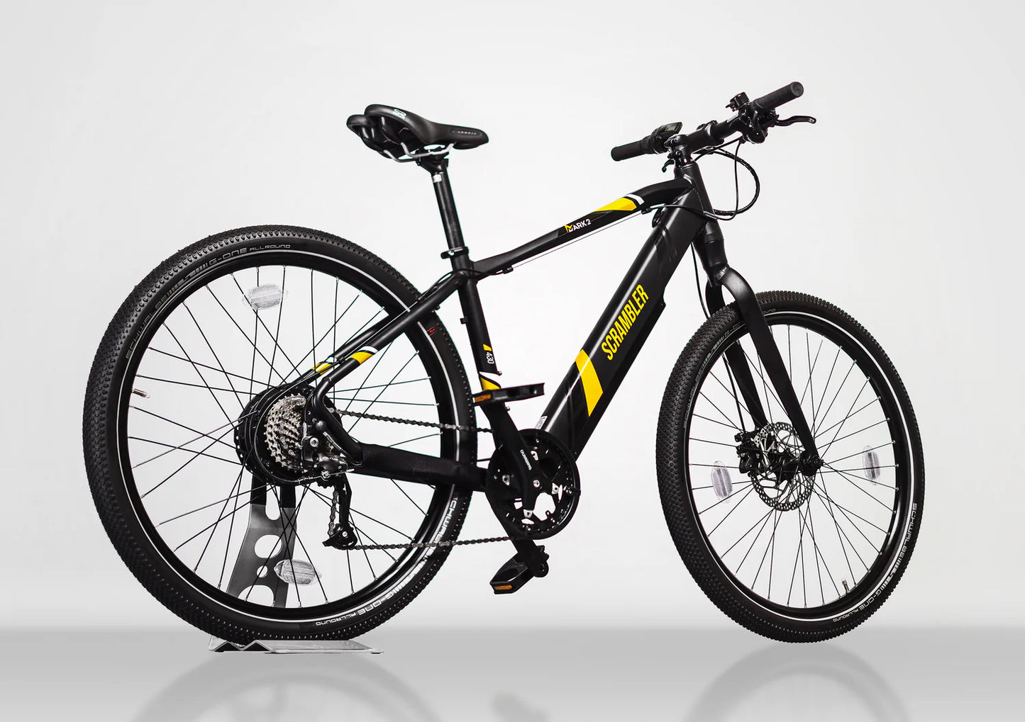 MARK2 Scrambler Light Weight Urban E-MTB Electric Mountain Bike - Top Speed 15.5mph | 20-60mi Range | 250W Power - Black