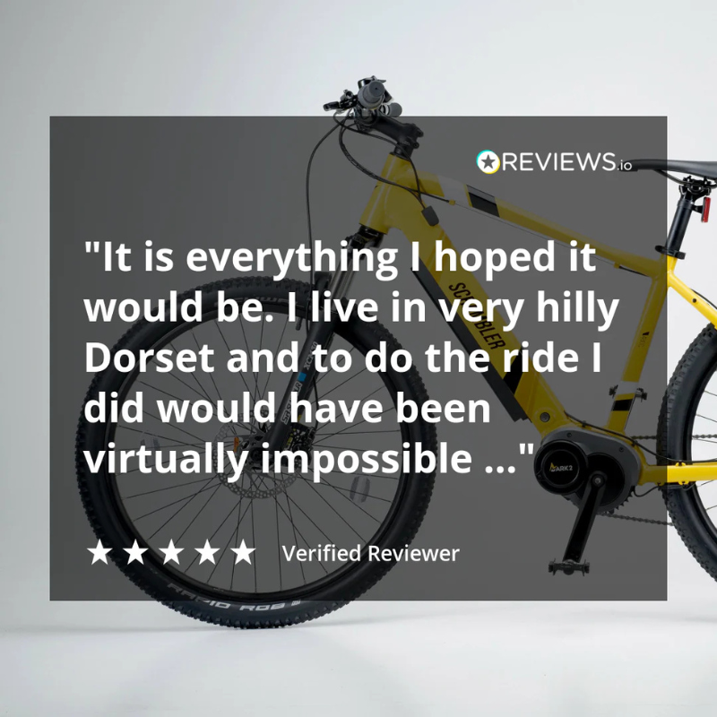 MARK2 Scrambler C Lightweight Hard Tail Electric Mountain Bike - 90Nm Torque | Top Speed 15.5mph | eMTB | 61mi Range | 250W Power