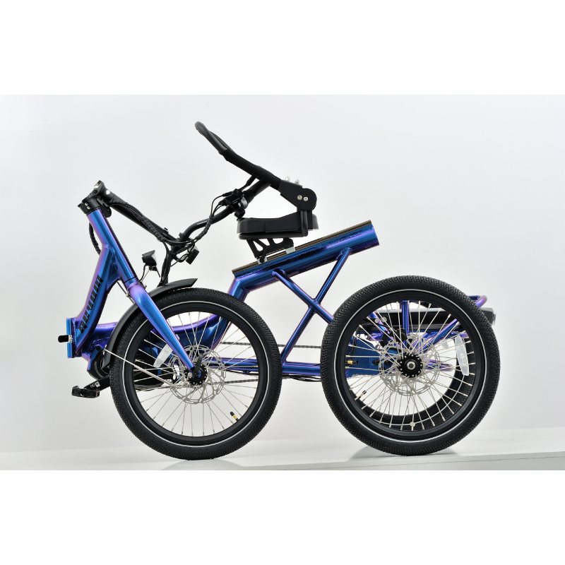 REVOM T4 Semi Recumbent Foldable Electric Tricycle - Top Speed 15.5mph | 35mile Range | 90Nm Torque | 250W Power