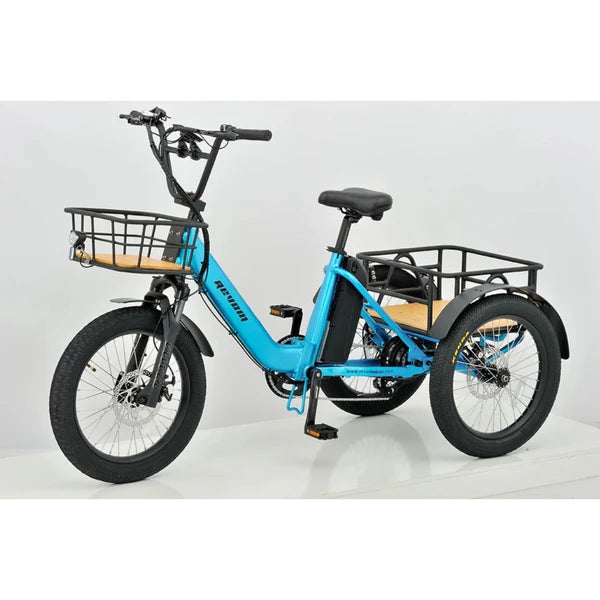REVOM T1 Mover Urban Cargo Electric Trike - Top Speed 15.5mph | 35mi Range | 250W Power