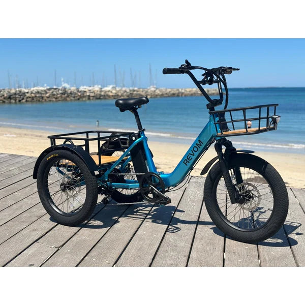REVOM T1 Mover Urban Cargo Electric Trike - Top Speed 15.5mph | 35mi Range | 250W Power