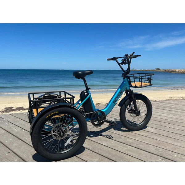 REVOM T1 Mover Urban Cargo Electric Trike - Top Speed 15.5mph | 35mi Range | 250W Power