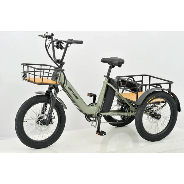 REVOM T1 Mover Urban Cargo Electric Trike - Top Speed 15.5mph | 35mi Range | 250W Power