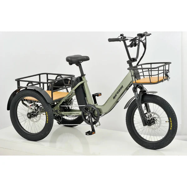 REVOM T1 Mover Urban Cargo Electric Trike - Top Speed 15.5mph | 35mi Range | 250W Power
