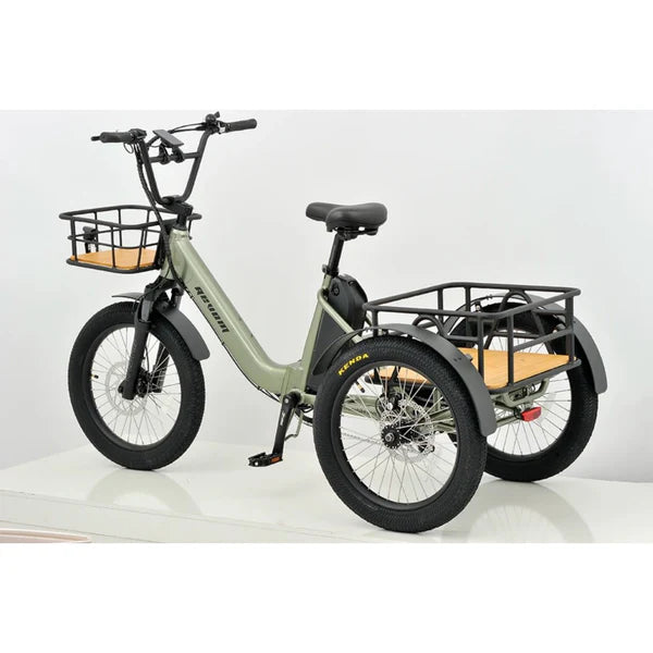 REVOM T1 Mover Urban Cargo Electric Trike - Top Speed 15.5mph | 35mi Range | 250W Power