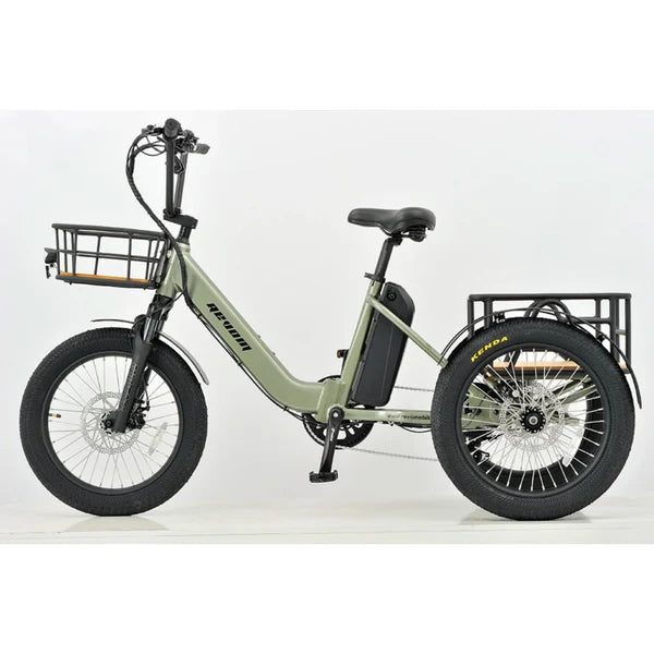 REVOM T1 Mover Urban Cargo Electric Trike - Top Speed 15.5mph | 35mi Range | 250W Power