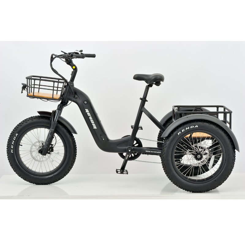 REVOM T2 Fat Tyre Electric Mountain Trike - Top Speed 15.5mph | 40mi Range | 250W Power
