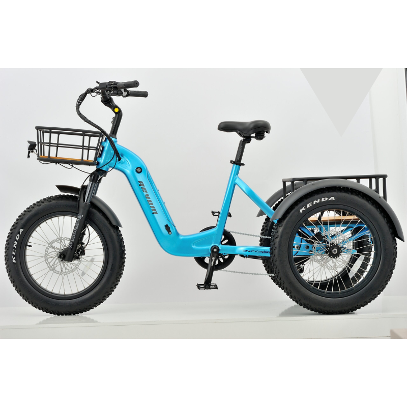 REVOM T2 Fat Tyre Electric Mountain Trike - Top Speed 15.5mph | 40mi Range | 250W Power