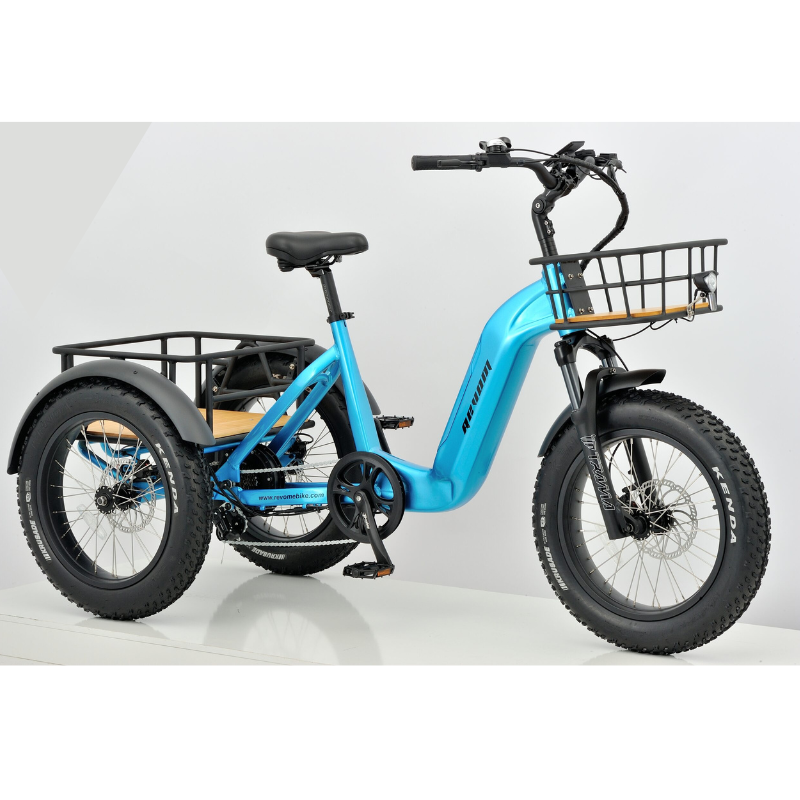 REVOM T2 Fat Tyre Electric Mountain Trike - Top Speed 15.5mph | 40mi Range | 250W Power
