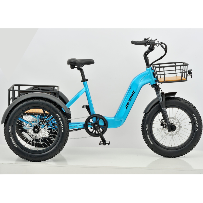 REVOM T2 Fat Tyre Electric Mountain Trike - Top Speed 15.5mph | 40mi Range | 250W Power