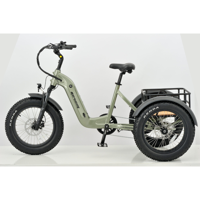 REVOM T2 Fat Tyre Electric Mountain Trike - Top Speed 15.5mph | 40mi Range | 250W Power